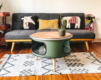 Betty - coffee table made of an oil barrel