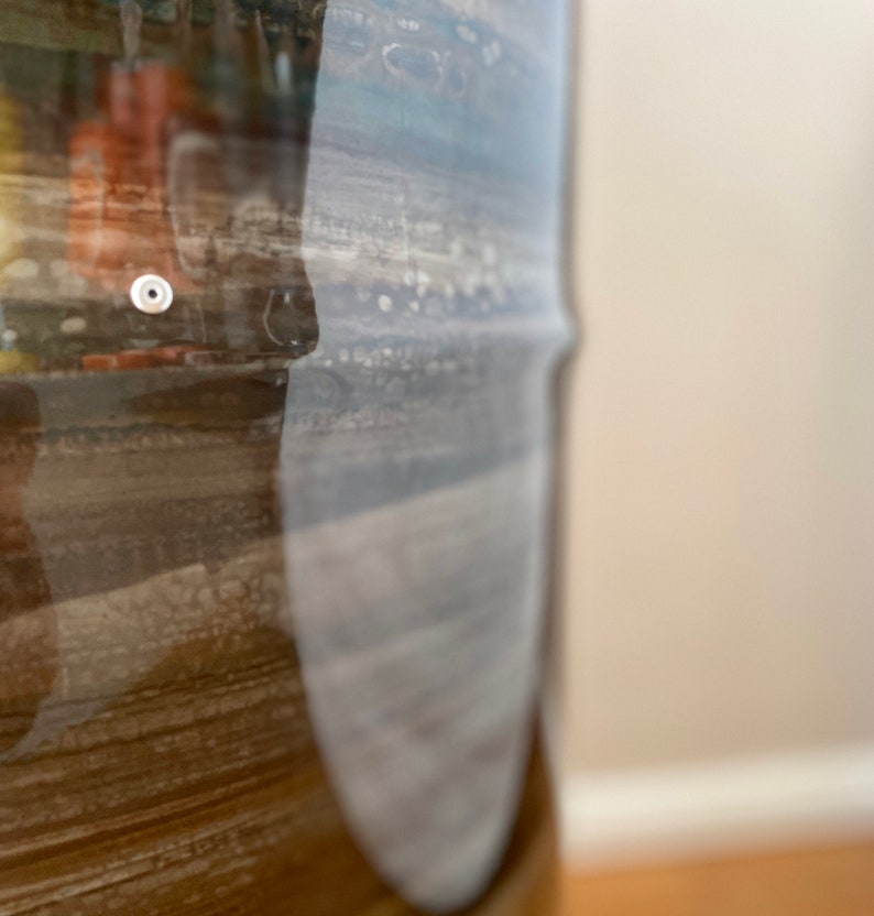 Night stand made from small oil drums image 9