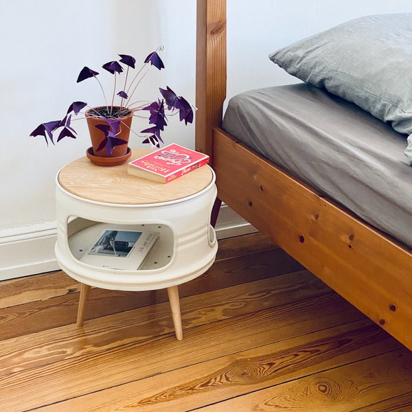 Little Betty - night stand / couch table made from small oil drums
