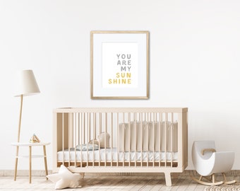 You Are My Sunshine Print | Nursery Decor | PRINTABLE Wall Art | Kids Room Decor | Digital download