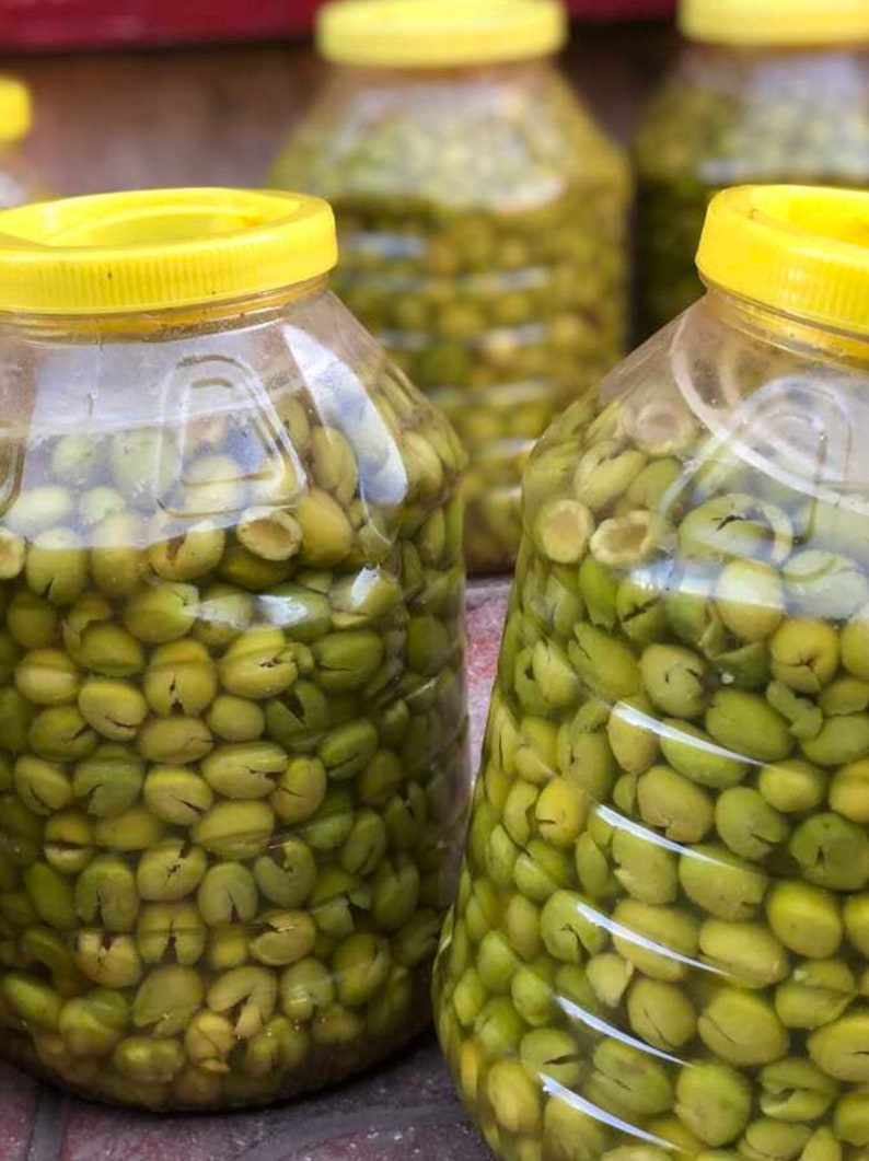 Yeantepten Brine Green Olives Natural Turkish Etsy