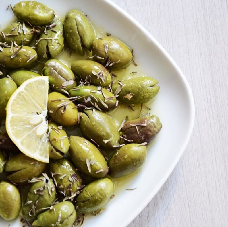 Yeantepten Brine Green Olives Natural Turkish Etsy