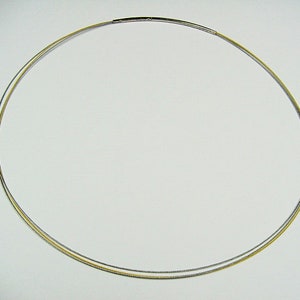 Bicolor choker 3-row, gold and stainless steel, made of fine jewelry ropes, delicate and dimensionally stable, narrow clasp