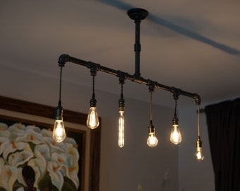 Industrial Pipe Light Chandelier