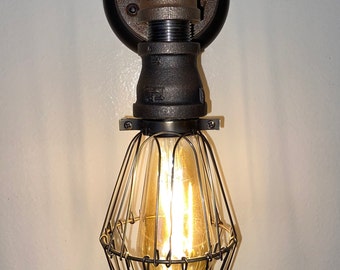 Steampunk Pipe Light Wall Sconce