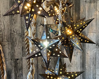 Moravian Star Macrame Swag Light
