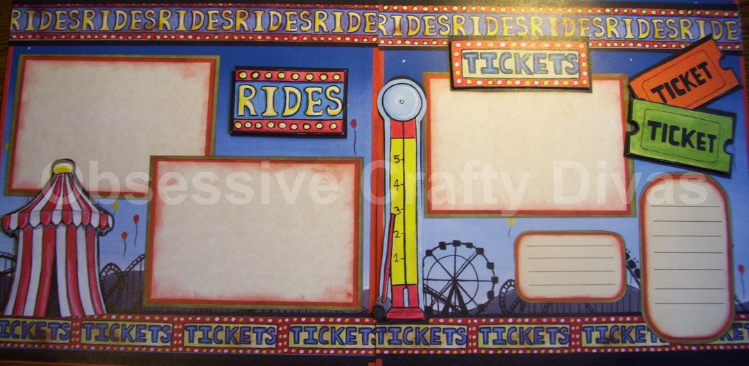 Easy Ride, Scrapbooking, 12x12, Page Kit, DIY, Fair, Rides, Family ...
