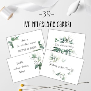 39 tarjetas de hitos de FIV, tarjetas de apoyo de fotos de FIV, magníficos hitos verdes Ivy Boho accesorios de fotos, descarga instantánea