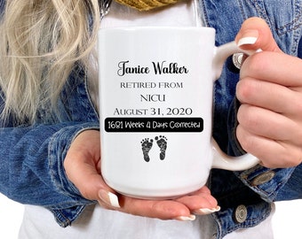 Personalized NICU Nurse Retirement Mug: Funny Keepsake Gift