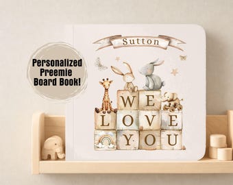 Custom Preemie Baby Board Book, Personalized Photo Baby Book, Preemie Baby Gift, NICU Journey Keepsake Book