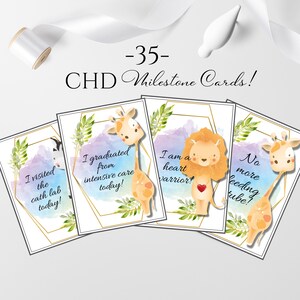 Cartes d’étape pour les malformations cardiaques congénitales, accessoires photo CHD Heart Warrior, cartes de jalon unisexes, cartes de jalon chirurgicales
