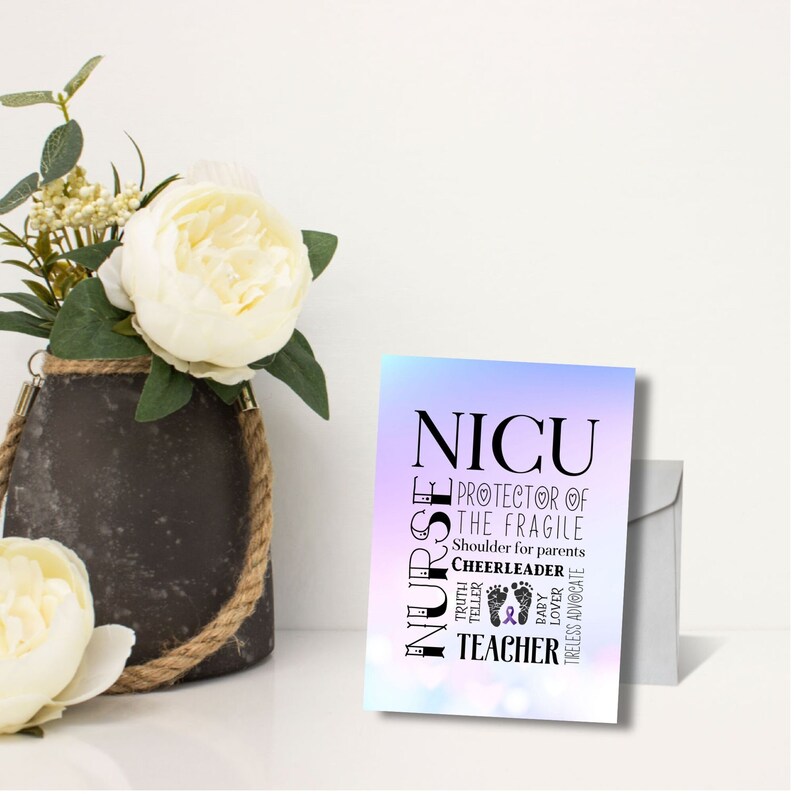NICU Nurse Card Thank You To Nurse Card Preceptor Thank You Etsy