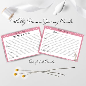 Cartes de voyage NICU/Micro Preemie pour hôpital, cartes de journalisation jalon pour fille, fichiers numériques, téléchargement immédiat