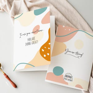 Tarjeta de ánimo, tarjeta "Lo estás haciendo muy bien", tarjeta "Pensando en ti", tarjeta para padres de bebés prematuros, tarjeta de fertilidad, tarjeta "Sigue así"