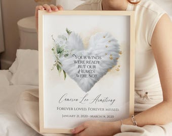 Infant Loss Print, Infant Memorial, Your Wings Were Ready Memorial Print, Child Loss Printable, Sympathy Print, DIGITAL FILE Only