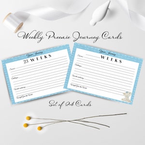 NICU/Micro Preemie Milestone Journey Cartes pour hôpital, cartes de journalisation pour garçon, téléchargement immédiat