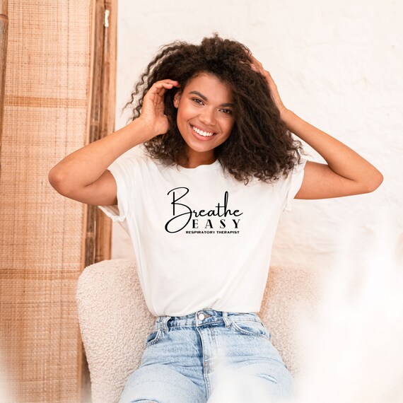Womens Respiratory Therapist Shirt Breathe Easy Rt Shirt Rt Gift Womens Respiratory Therapist Shirt Breathe Easy Rt Shirt Rt Gift