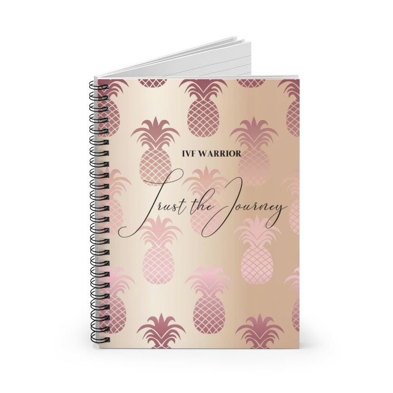 IVF Journal Rose Gold Pineapple Journal Pregnancy Journey Etsy