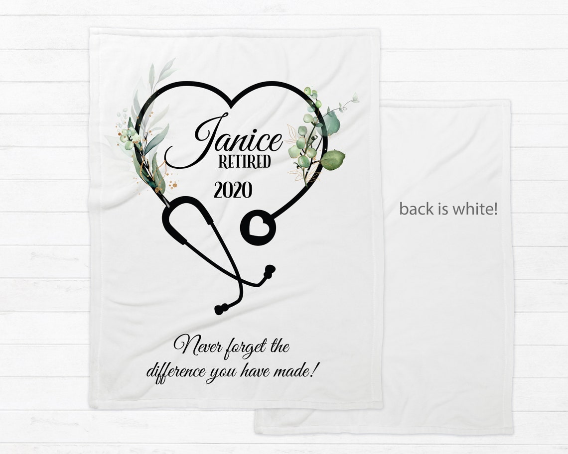 Personalized Retirement Gift for Nurse Retirement Blanket Etsy