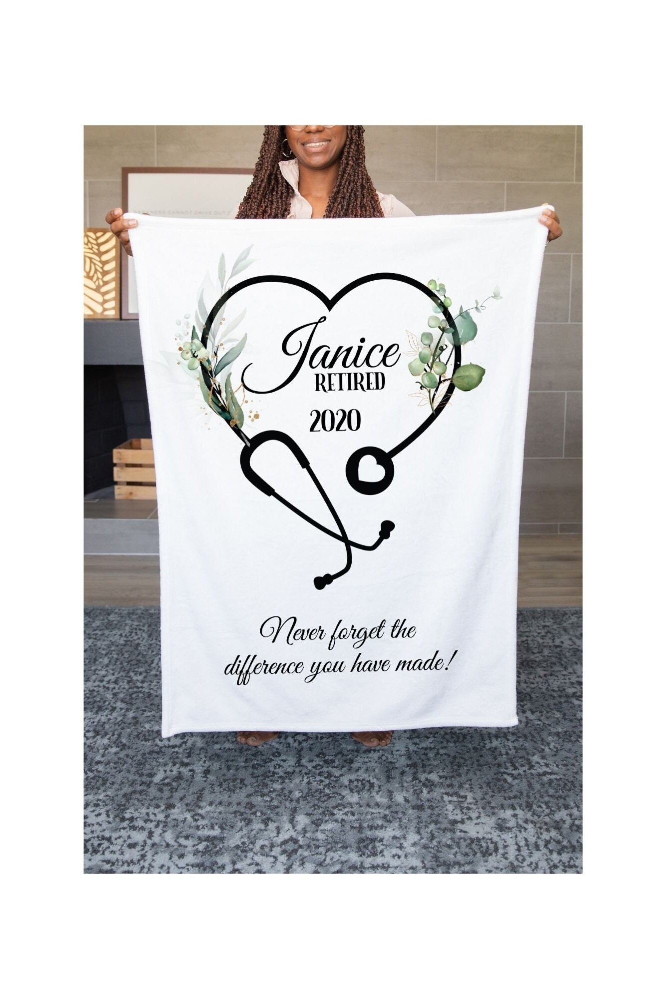 Personalized Retirement Gift for Nurse Retirement Blanket Etsy