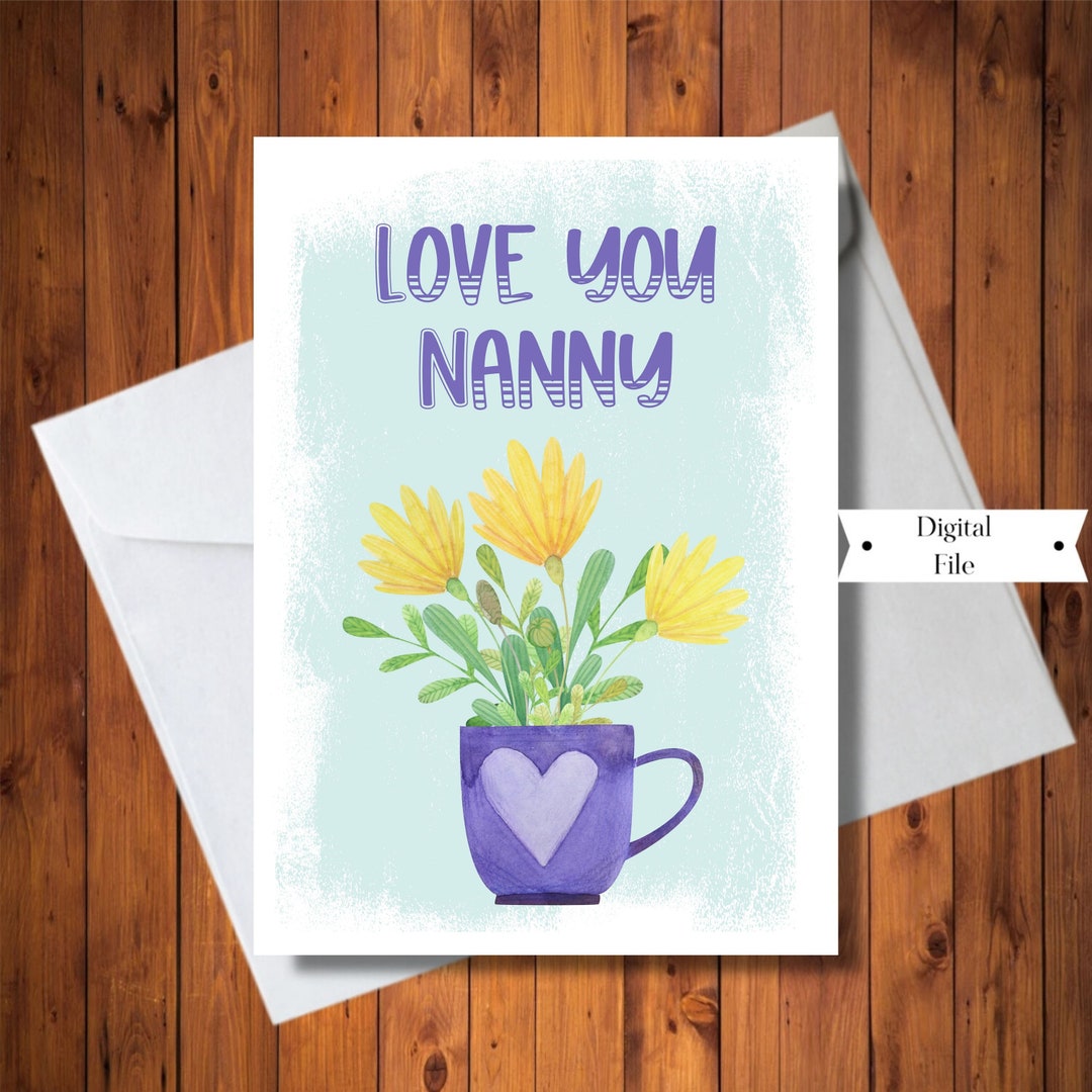 Mother's Day Card for Nanny Birthday Card for Nanny - Etsy