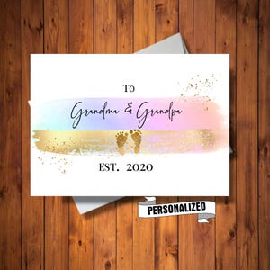 Parabéns aos novos avós, cartão de avós Est., cartão de revelação de novos netos, solteiros, gêmeos, trigêmeos ou mais :) ARQUIVO digital