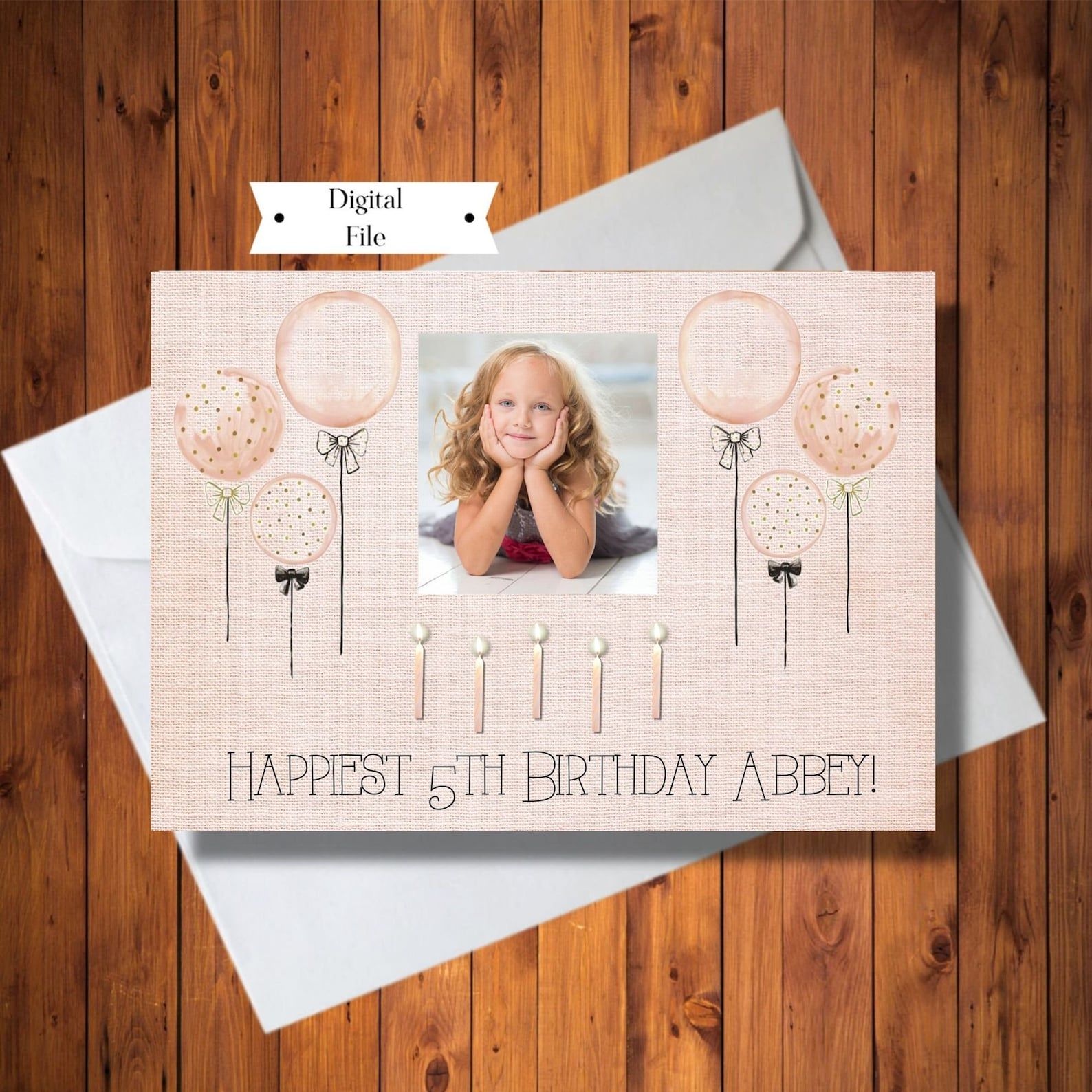 Personalized Birthday Card Custom Photo Card Custom Name Etsy