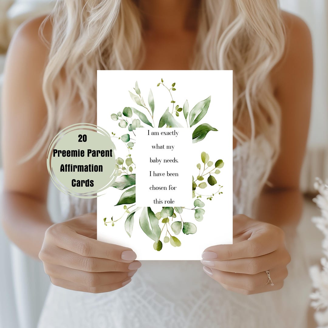 20 Preemie Parent Mindfulness/ Inspirational Quote Cards, Post Partum ...