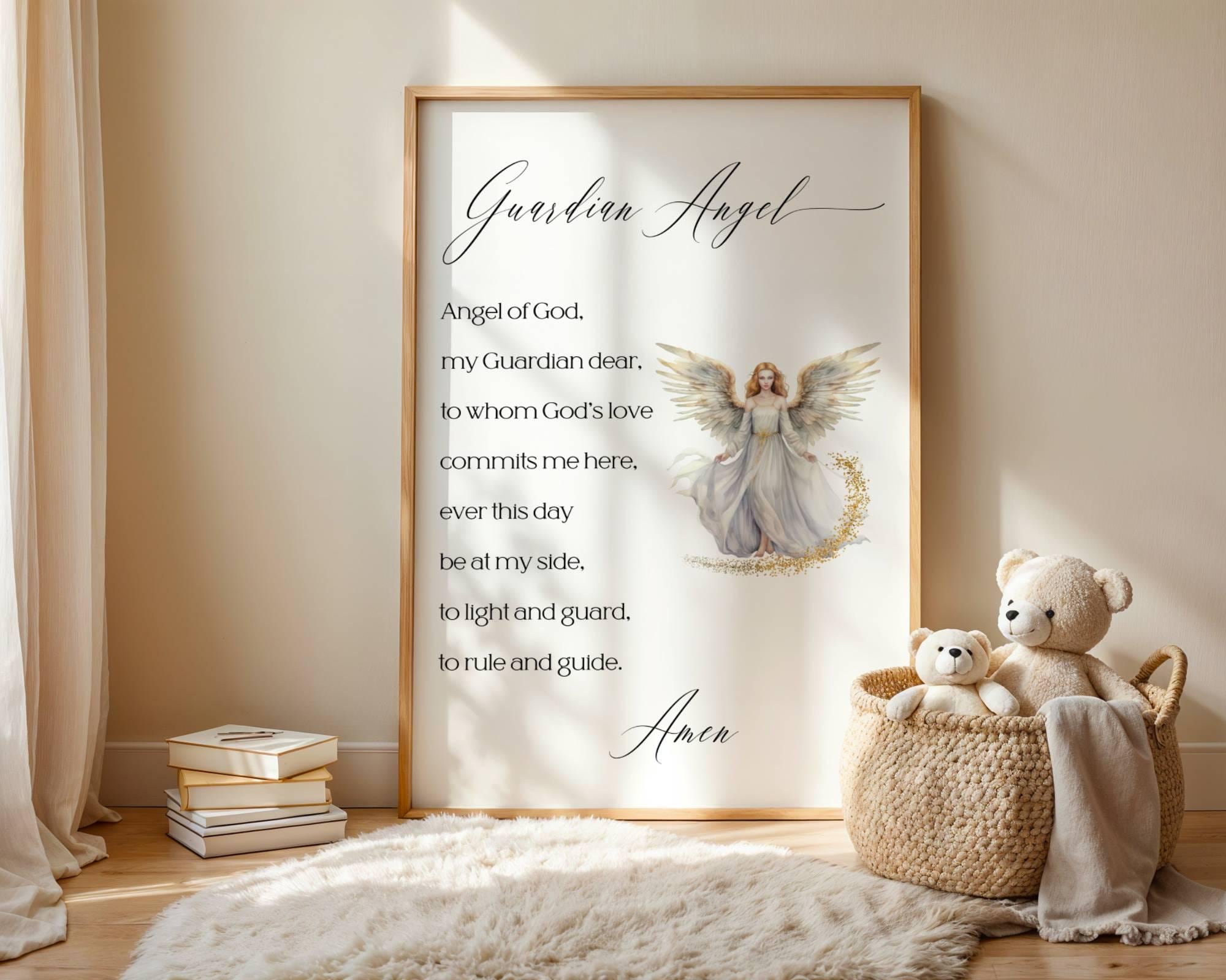 Guardian Angel Printable, Nursery Print, Prayer for Child's Room, Angel  Art, Baptism Gift, INSTANT DOWNLOAD - Etsy, image size:2000x1600
