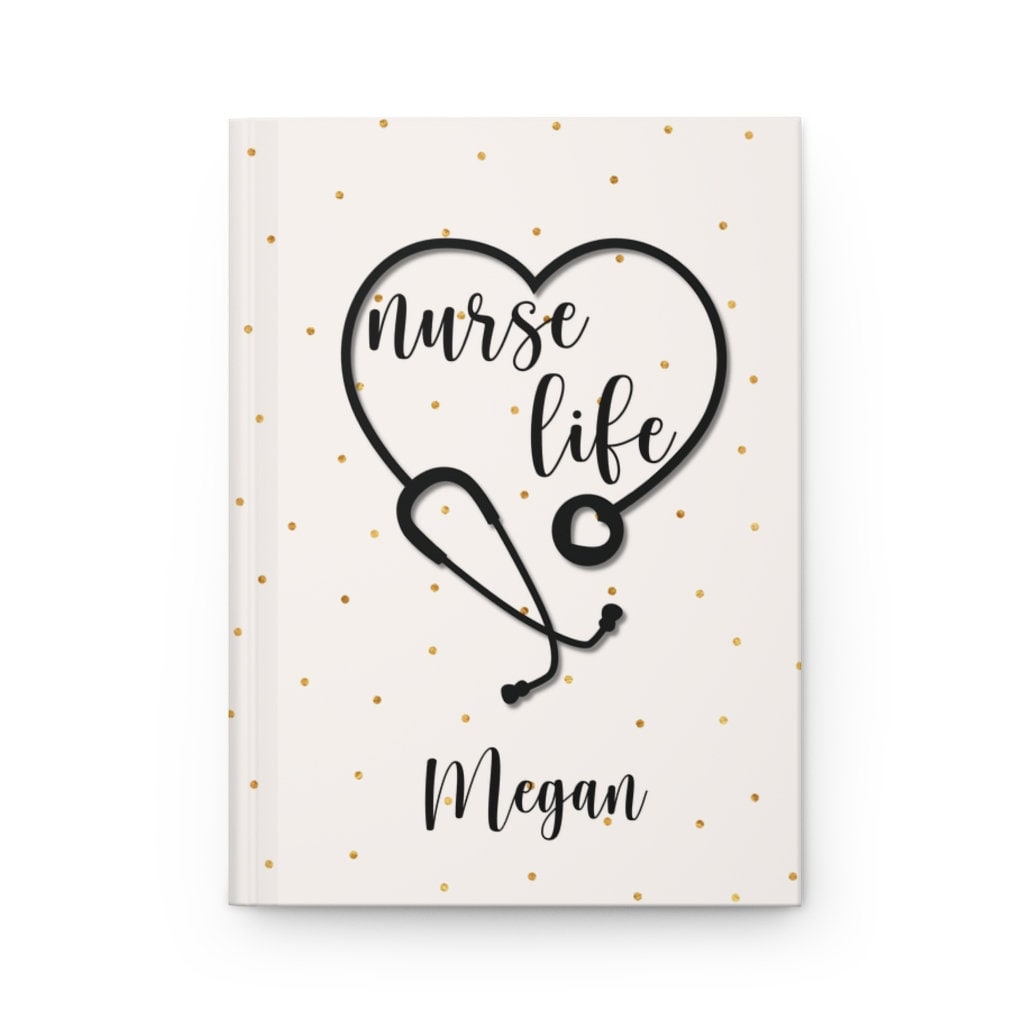 Personalized Hard Cover Journal for Nurse Custom Nurse Etsy