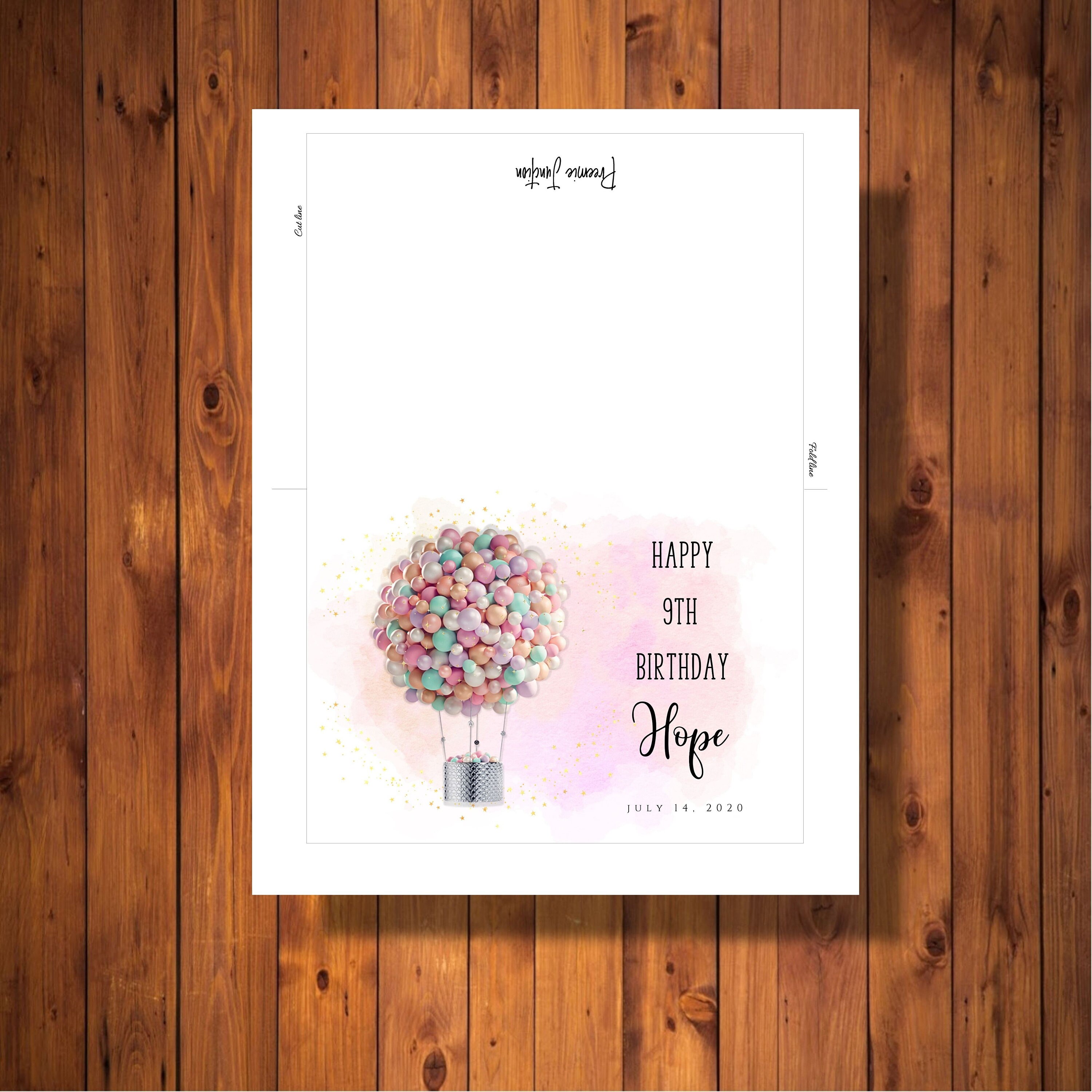 personalized birthday card for girl custom age birthday
