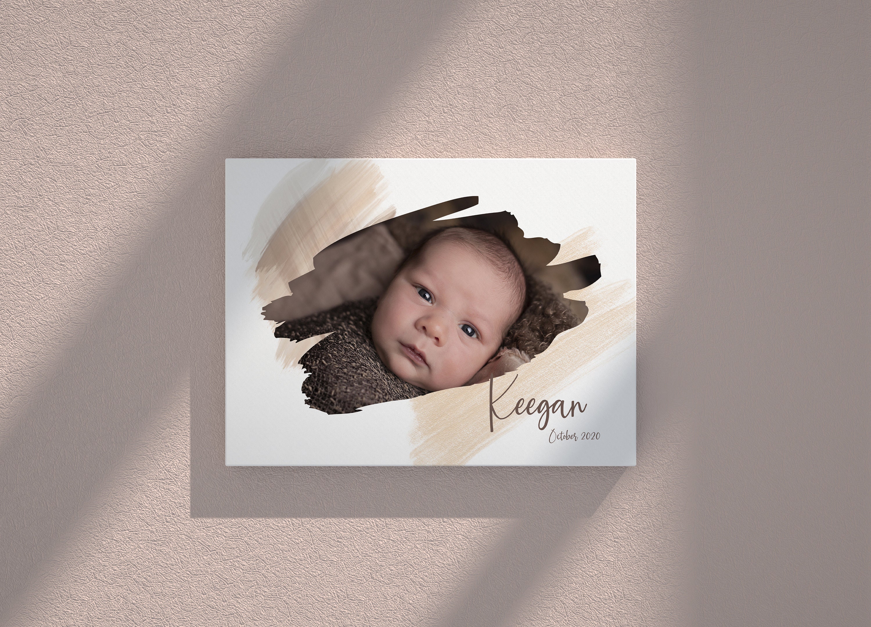Personalized Baby Photo Canvas Print Custom Baby Photo Canvas Etsy