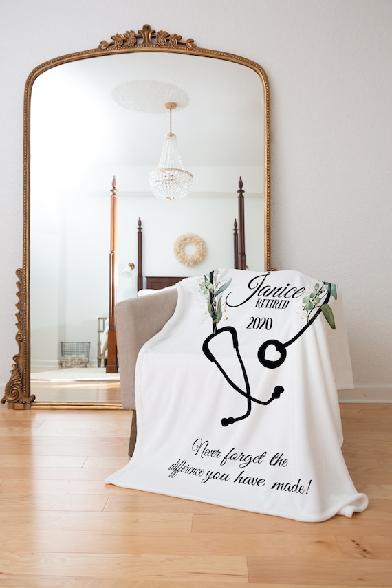 Personalized Retirement Gift for Nurse Retirement Blanket Etsy