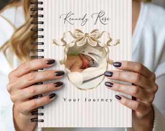 Personalized Photo Baby Spiral Journal, Baby Shower Gift, Preemie Parent Notebook