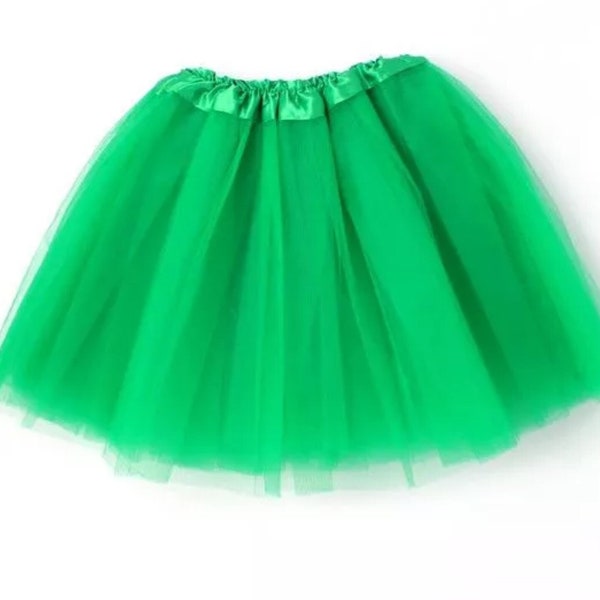 Tutu Green net child size  with triple layered skirt, world book day fancy dress costume, School play costume , green tutu