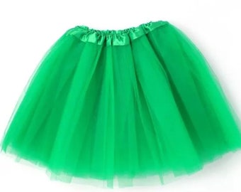 Tutu Green net child size  with triple layered skirt, world book day fancy dress costume, School play costume , green tutu