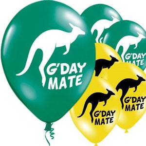 Australian G'Day Mate Balloon - 11'' Latex Pack of 10