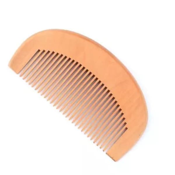 Curved wooden hair comb 10cm, Hair comb