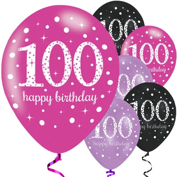 100th Birthday balloons, 100th Party, 100 Today , 100th Balloons, Happy 100th Birthday