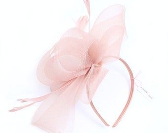 Formal Events A4 Proms Derby Baby Pink Fascinator for Ascot Weddings 