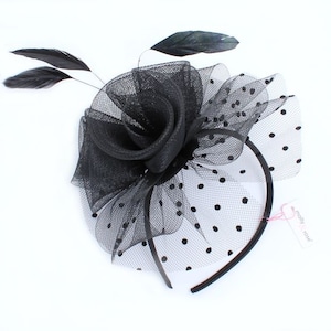 Black Fascinator with Alice band