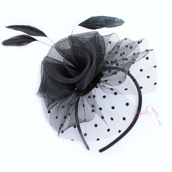 Black Fascinator Etsy