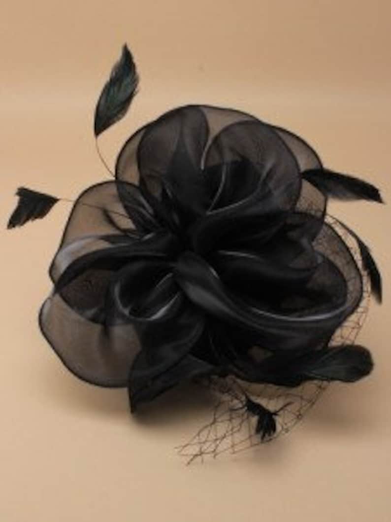 Black fascinator feather fascinator wedding fascinators Etsy
