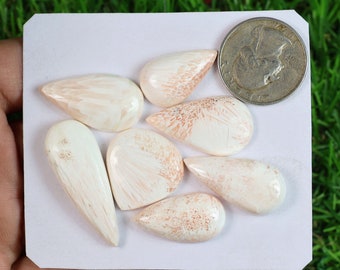 Natural Scolecite Gemstone 7 Pieces Lot By Weight 100 Carat, Rare Scolecite Stones, Wholesale Supplies Scolecite Lot, AAAA Orange Scolecite