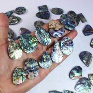 Rainbow Abalone Shell Gemstone, Back Side Flat Abalone Gemstone, Natural Abalone Cabochon, Wholesale Loose Gemstone, Handmade Abalone Stone
