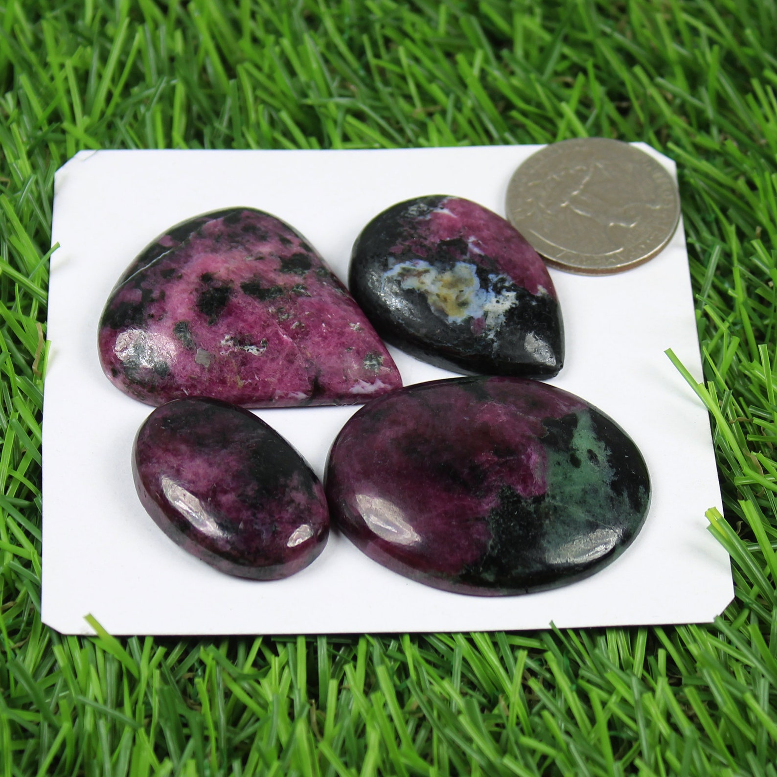 Wholesale Ruby Zoisite Gemstone 4 Pieces 331 Carat 42x33 Etsy