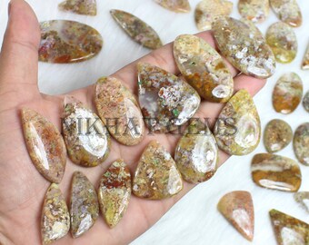 Calico Lace Agate Cabochon Lot By Weight Different Shapes Sizes Gemstone Calico Lace Gemstone Crystal Calico Agate Gemstone Wholesale Lot