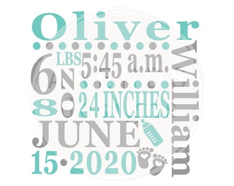 Download Birth Announcement Svg Etsy