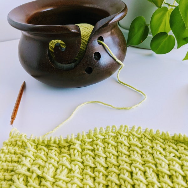 mindfulknits Premium Mango Wood Yarn Bowl