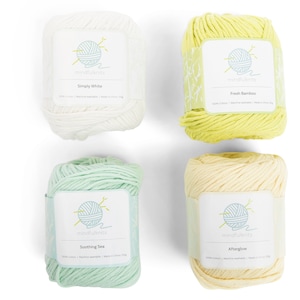Knitting Yarn, Crochet Yarn, 100% Cotton Yarn Value Pack - 4, 50-gram Multicolor Yarn Balls